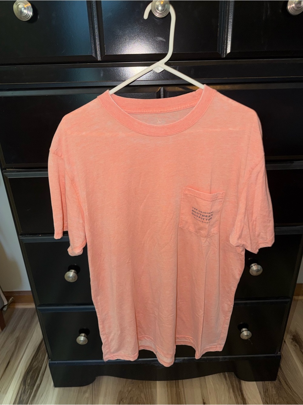Southern Marsh Coral Pink Short Sleeve Pocket Tee